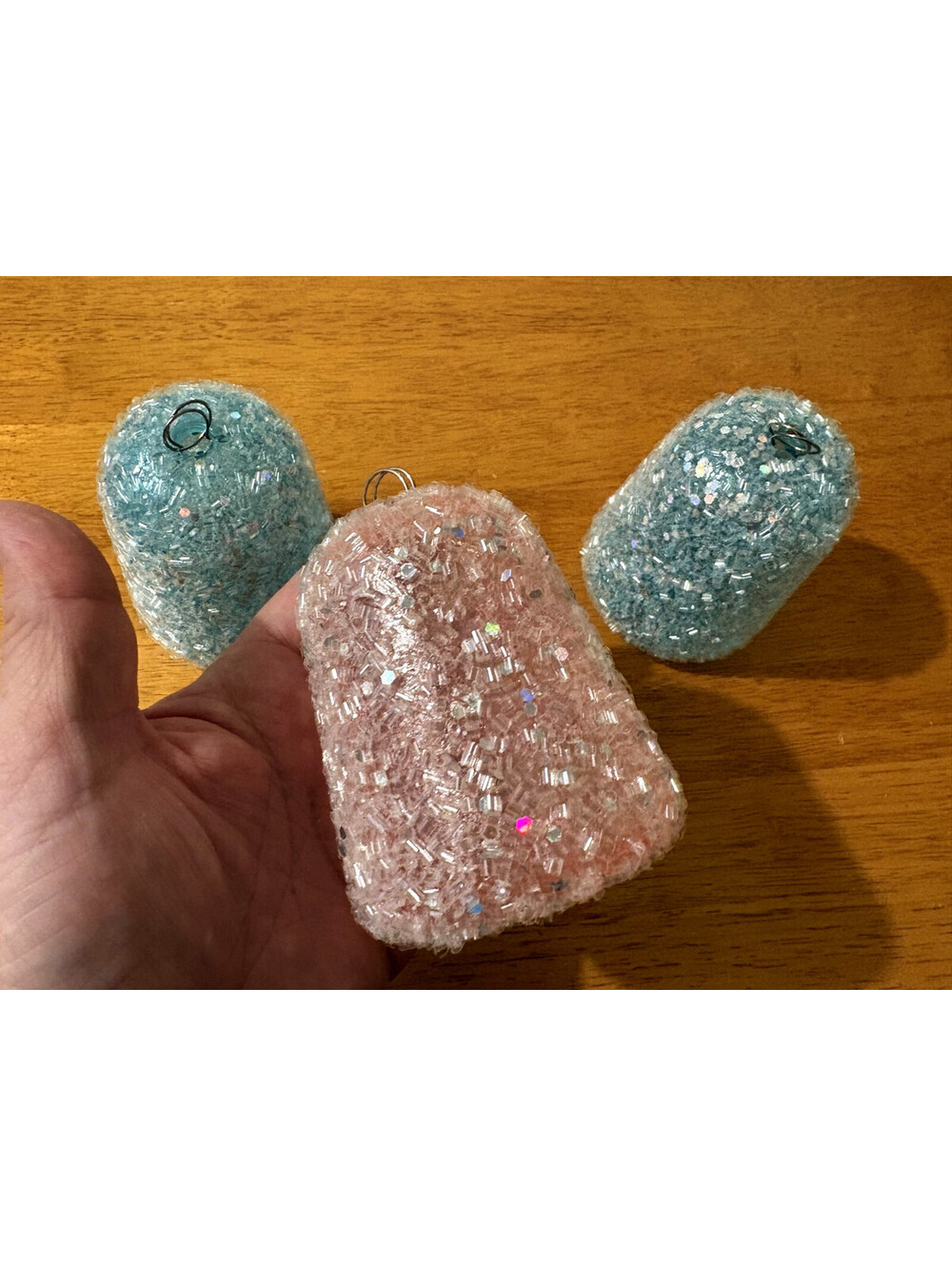 Large Gumdrops Candy Christmas Ornaments Sparkle Sugar Candies Kitchen Decor New